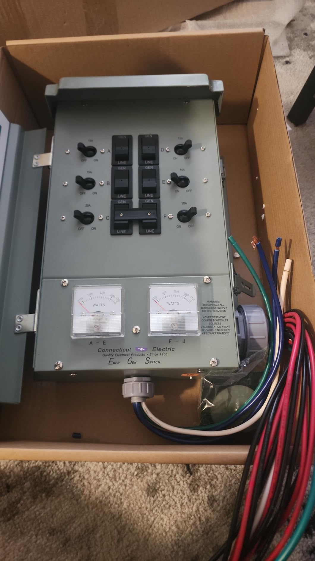 Connecticut Electric EmerGen Backup Power Manual Transfer Switch Kit - 30Amp 6-Circuit 7500 Watts (Transfer Switch Kit) customer photo 1