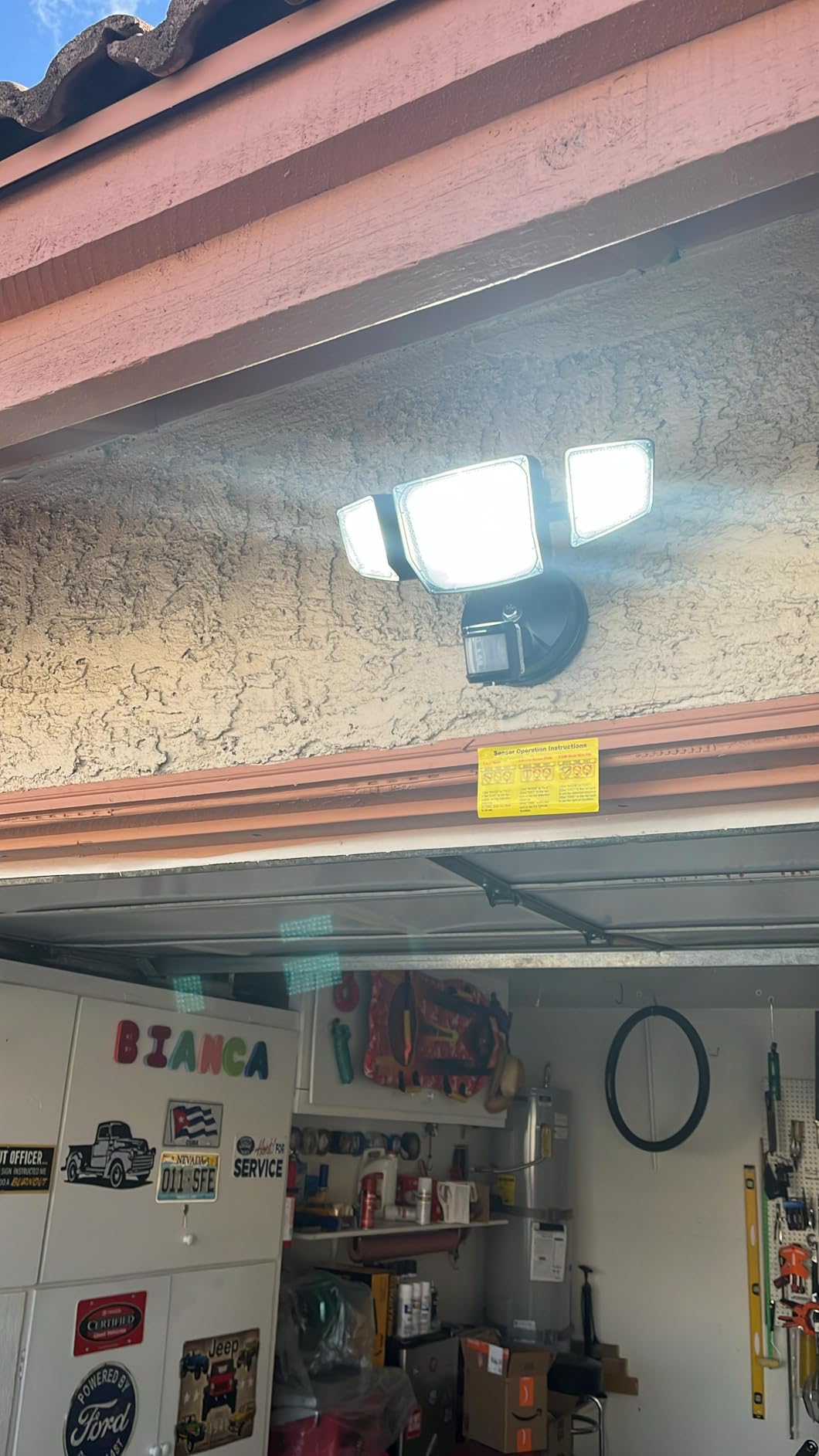 90W 10000LM LED Security Lights Motion Sensor Outdoor Lights, 4 Head Dusk to Dawn, 6500K Daylight Flood Lights Outdoor Motion Sensor, IP65 Waterproof, Motion Light for Outside, Garage, Yard, Porch customer photo 2