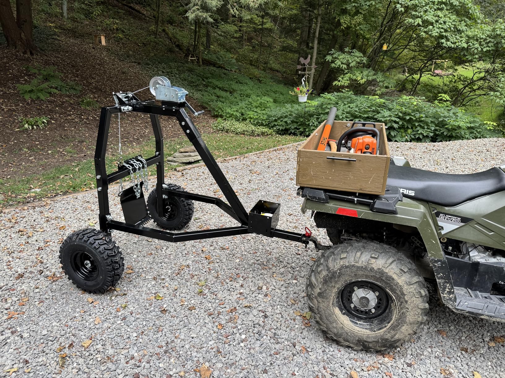 Impact Implements 1500lb Log Hauler Front Arch & Skid Plate | USA agricultural company. HD log hauler includes skid to avoid property damage. customer photo 2