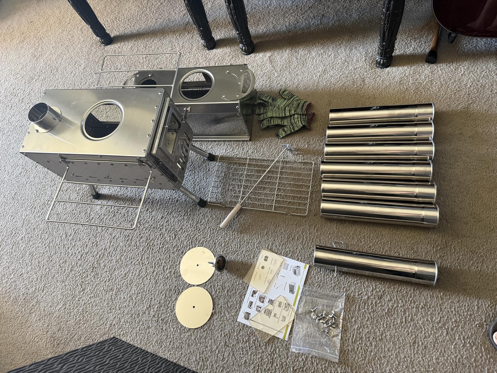 Tent Stove Wood Stove with Oven - 2-in-1 Dual-Use Outdoor Camping Oven for Tent Cooking, Stainless Steel High Temperature Stove, Glass Door, Anti-Slip Feet, Full Accessories customer photo 2