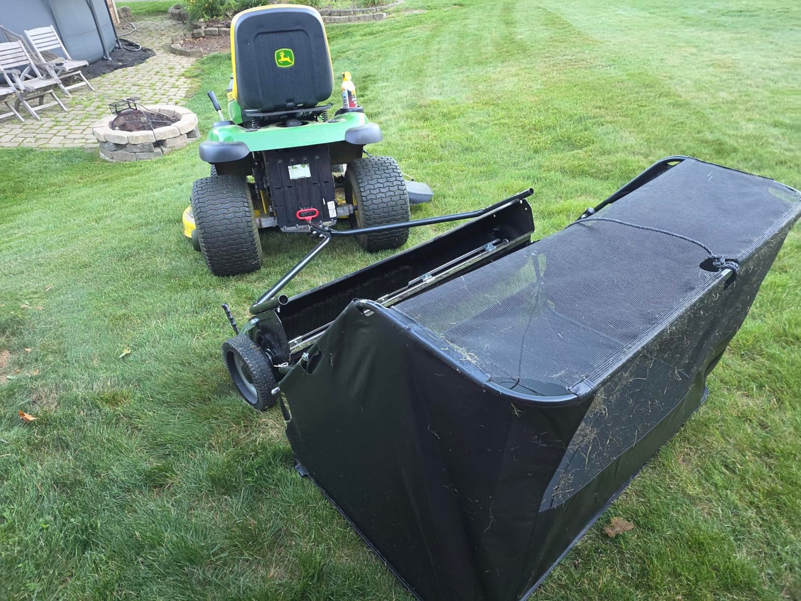 Agri-Fab 50 in Heavy Duty Tow Behind Lawn Sweeper with 26 Cu Ft Hopper and Adjustable Brush Height customer photo 2
