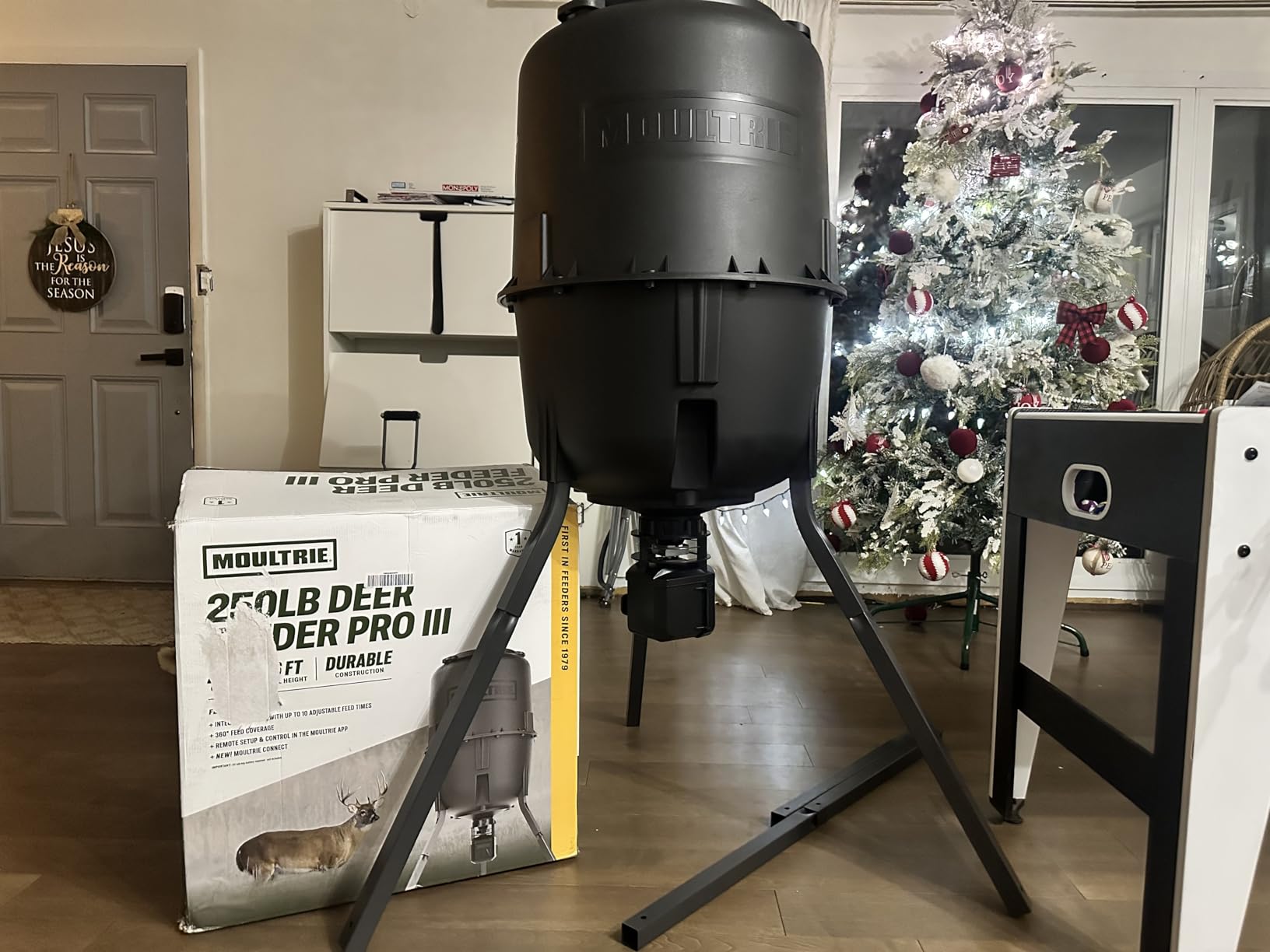 Moultrie 250 Lb Pro Hunter III Deer Feeder - Bluetooth App Control, 10 Daily Feed Times, Pairs with Edge 3, MFG-15104 customer photo 2