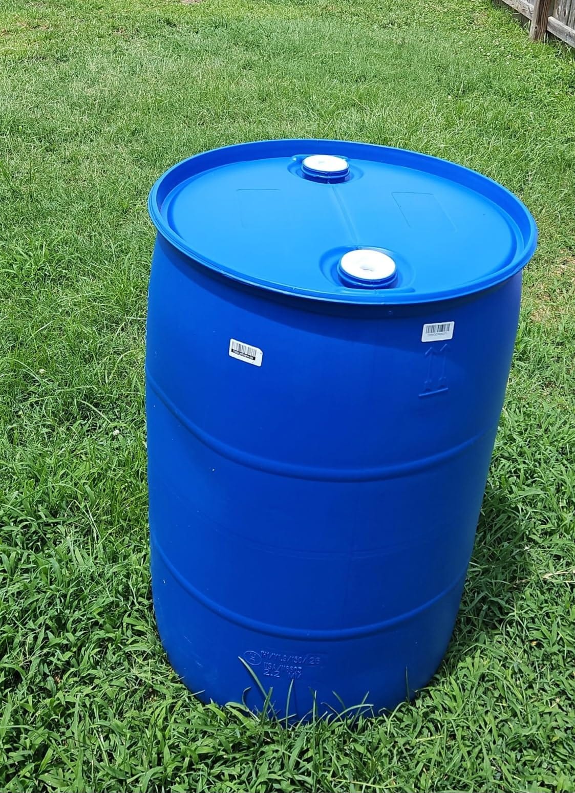 Bushman 55 Gallon Plastic Drum, Stackable Industrial Storage Barrel, Blue | Heavy Duty HDPE Bin Container with Leakproof Lid for Emergency Water Supply customer photo 2