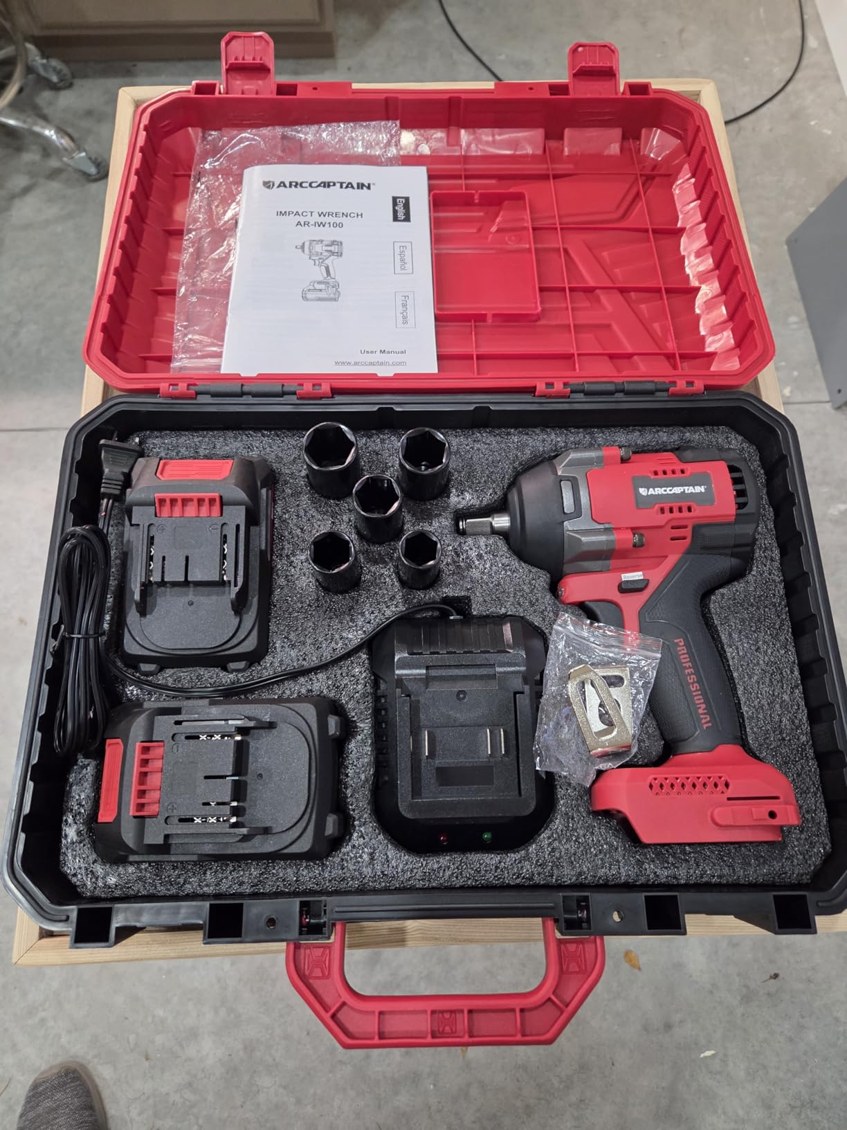 ARCCAPTAIN Cordless Impact Wrench, 1500N.m (1106Ft-lbs) 1/2