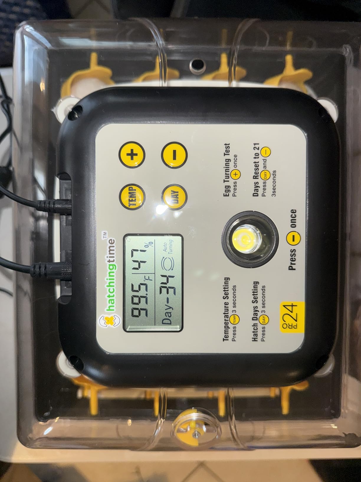 Hatching Time Pro24 Automatic Egg Incubator for Hatching Eggs - Digital Chicken Egg Incubator, Humidity Display, Auto Turner & LED Candler customer photo 1