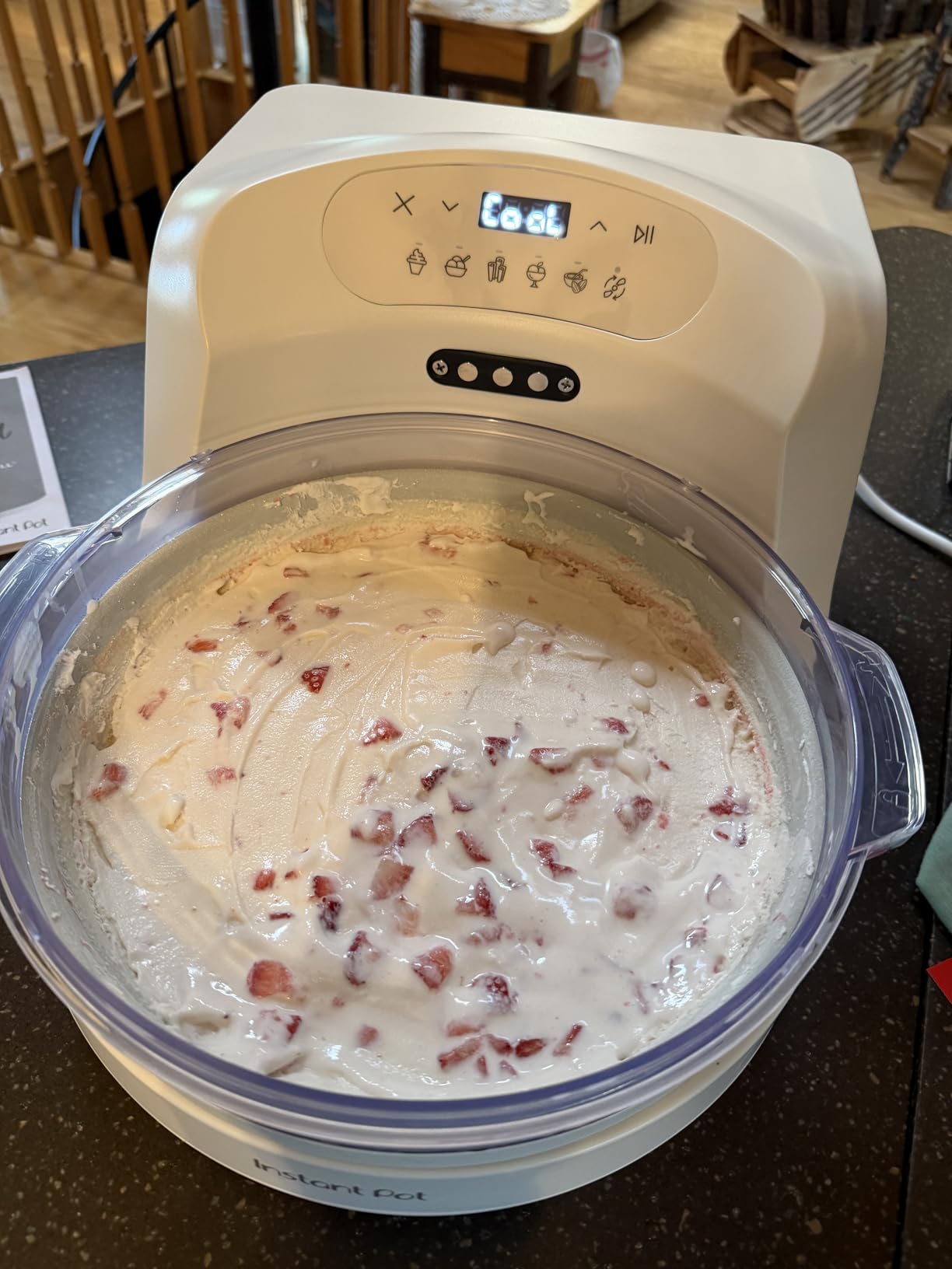 Instant Pot InstantChill Ice Cream Maker with Built-In Compressor, No Pre-Freezing, Real Ice Cream in Minutes, Gelato, Sorbet, Rolled, Non-Dairy, Mix-Ins, Easy Clean Up, Quiet, Makes Up to 2 Pints customer photo 2