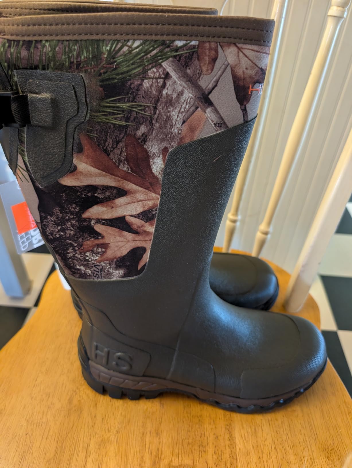Men's Waterproof Tall Rubber Rain Boots Insulated Hunting Boots | Neoprene Farm Work Boots customer photo 2