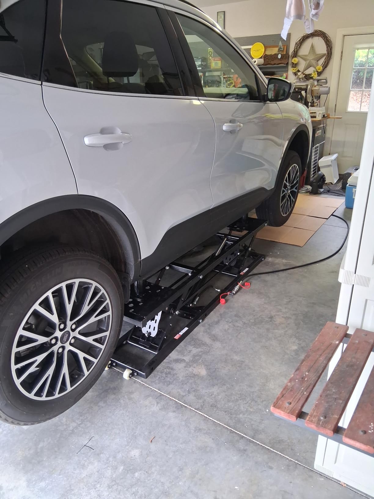 7000 LBS Portable Car Lift with Extension Plates, Black customer photo 2
