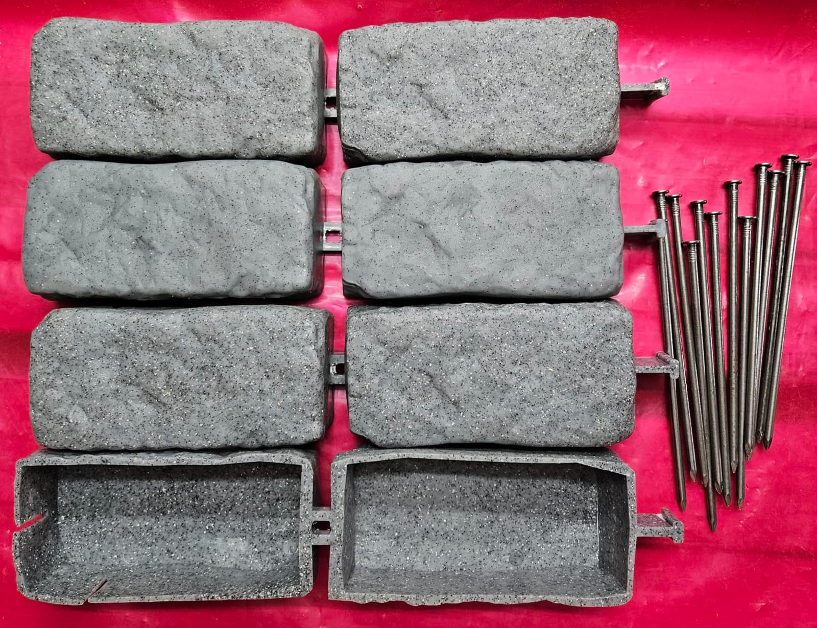 Landscape Edging Stone, Landscape Edging Blocks, Faux Stone Brick for Lawn Edging, Flower Beds, Driveway, Yards. 12 Pack 24 Bricks 15.5FT Kit, Each 16.3