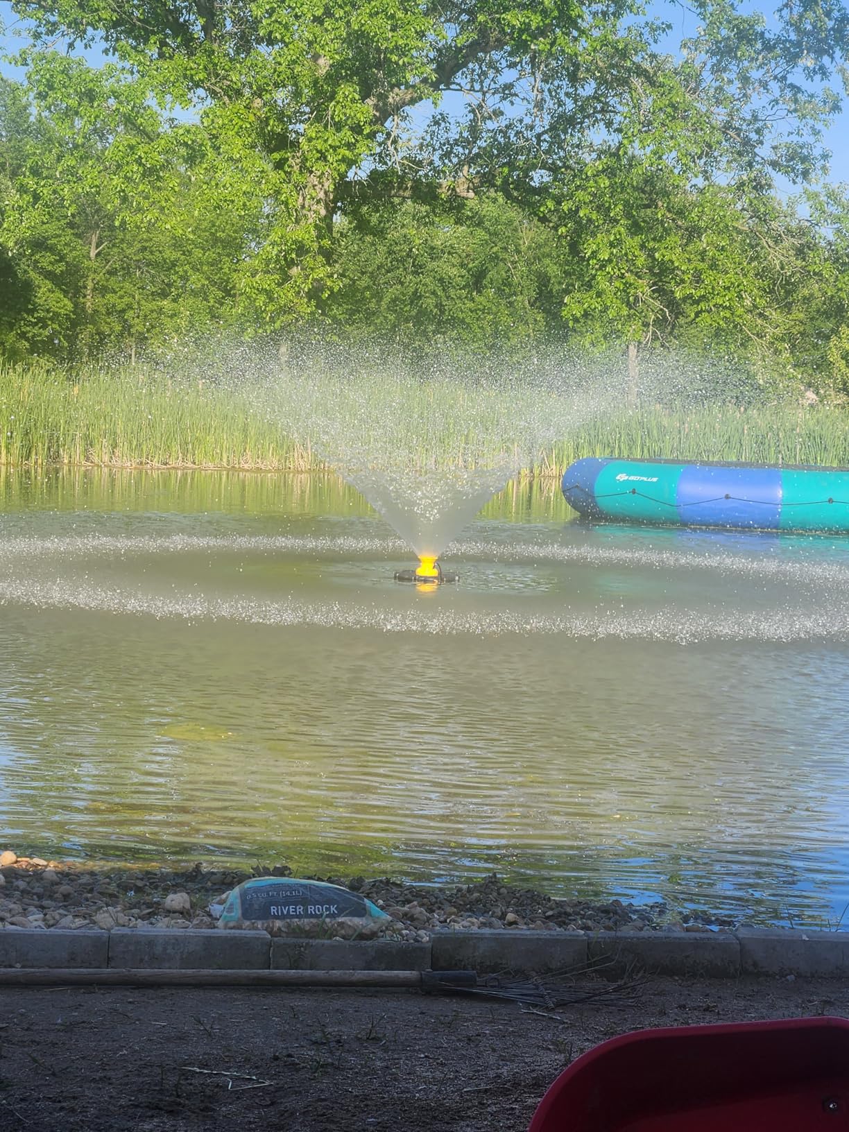Pond Fountain Aerator, with 4 RGB Lights, Fireworks Fountain customer photo 2