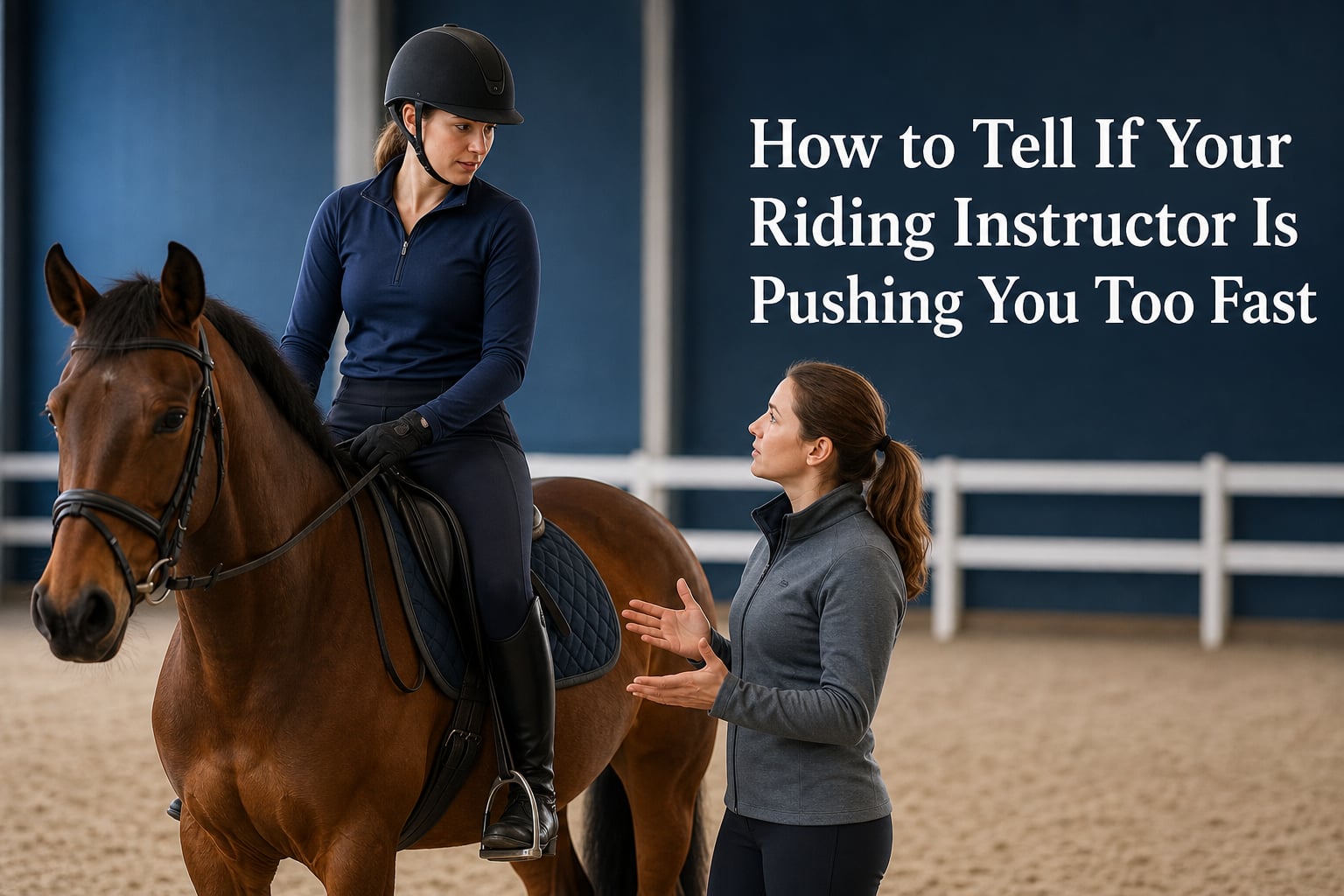 How to Tell If Your Riding Instructor Is Pushing You Too Fast