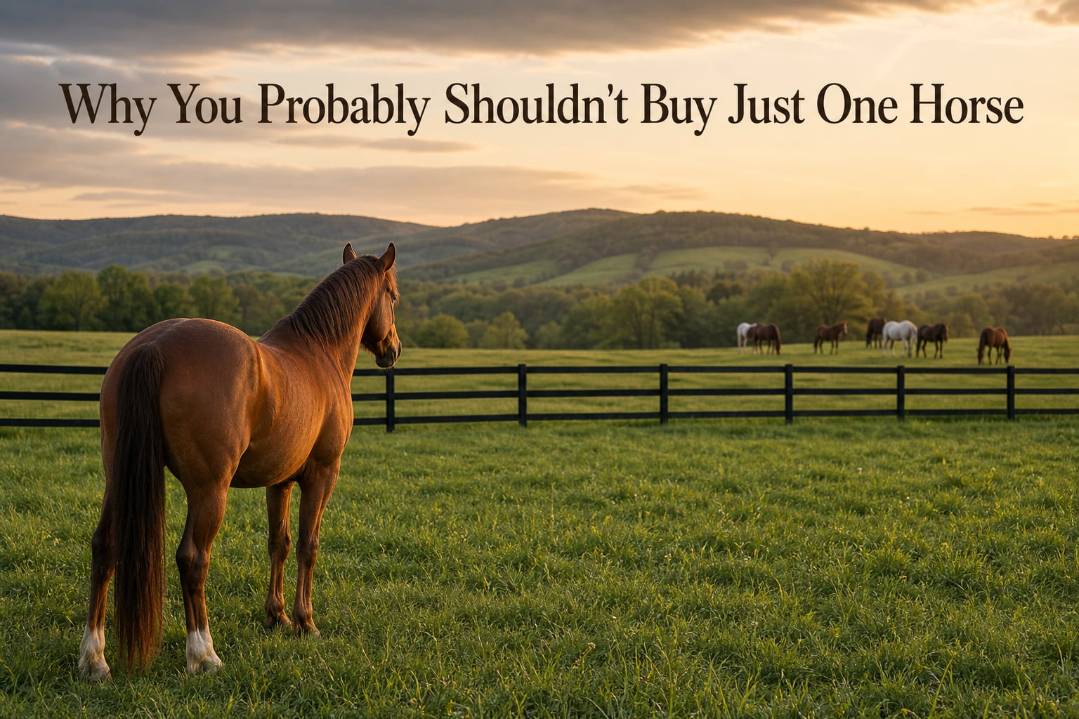 Why You Probably Shouldn't Buy Just One Horse