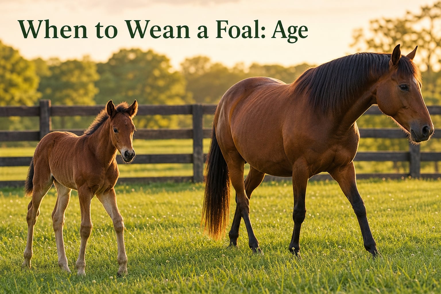 When to Wean a Foal: Age