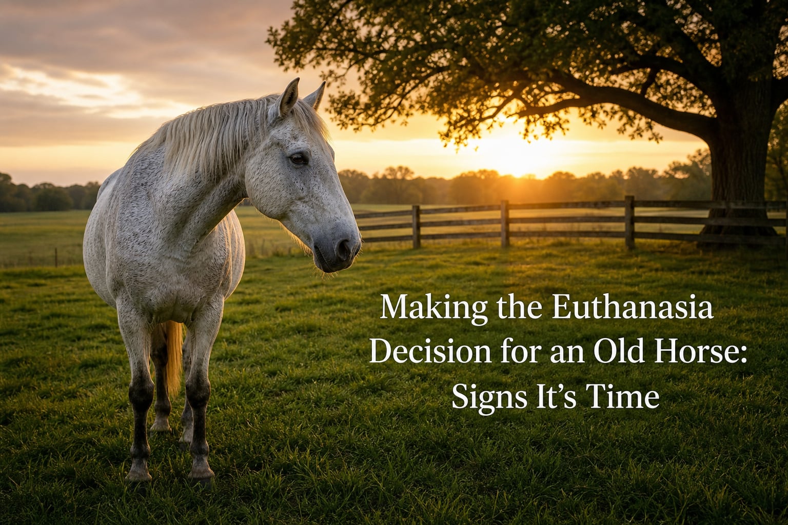 Making the Euthanasia Decision for an Old Horse: Signs It's Time