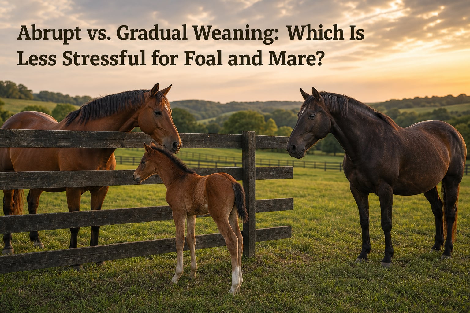 Abrupt vs. Gradual Weaning: Which Is Less Stressful for Foal and Mare?
