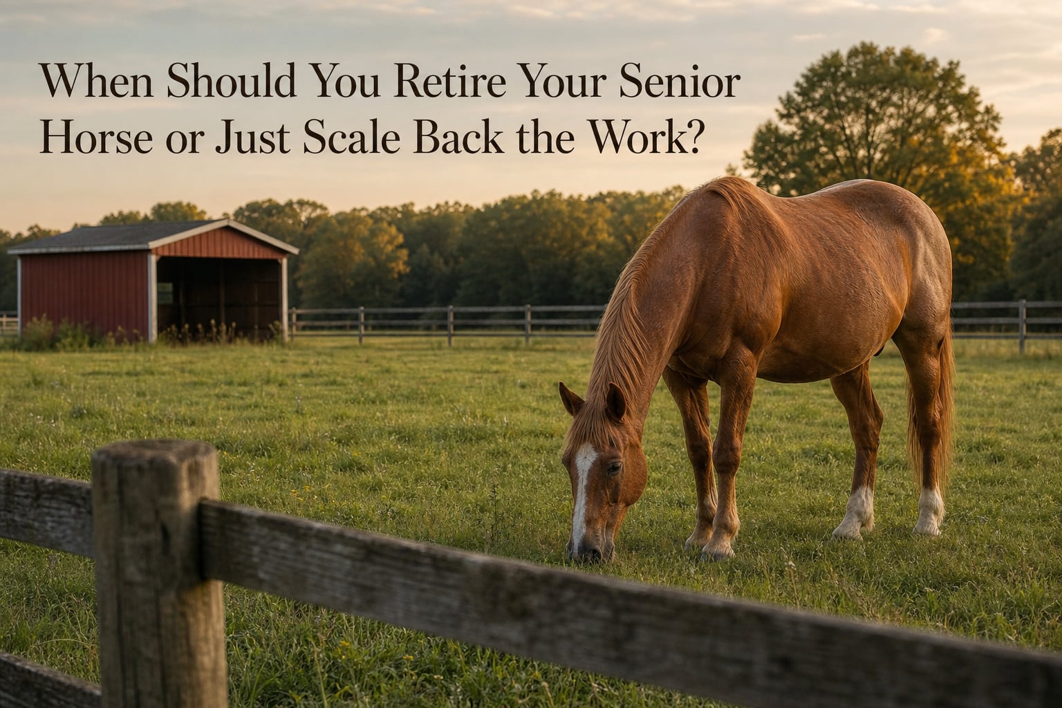 When Should You Retire Your Senior Horse or Just Scale Back the Work?