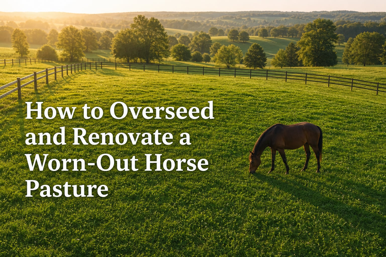 How to Overseed and Renovate a Worn-Out Horse Pasture