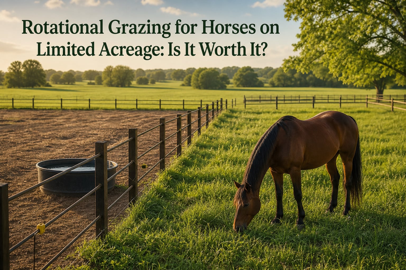 Rotational Grazing for Horses on Limited Acreage: Is It Worth It?