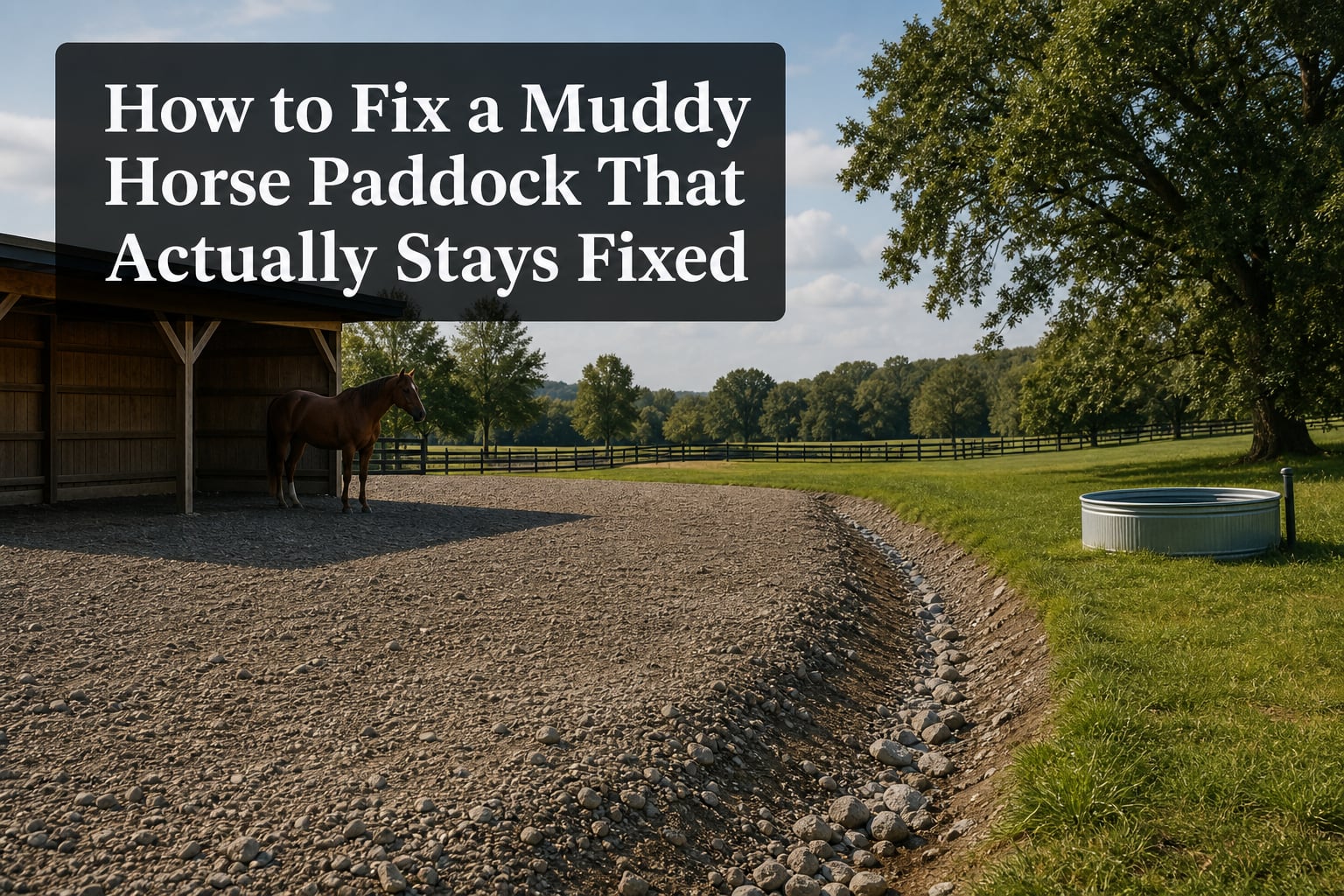How to Fix a Muddy Horse Paddock That Actually Stays Fixed
