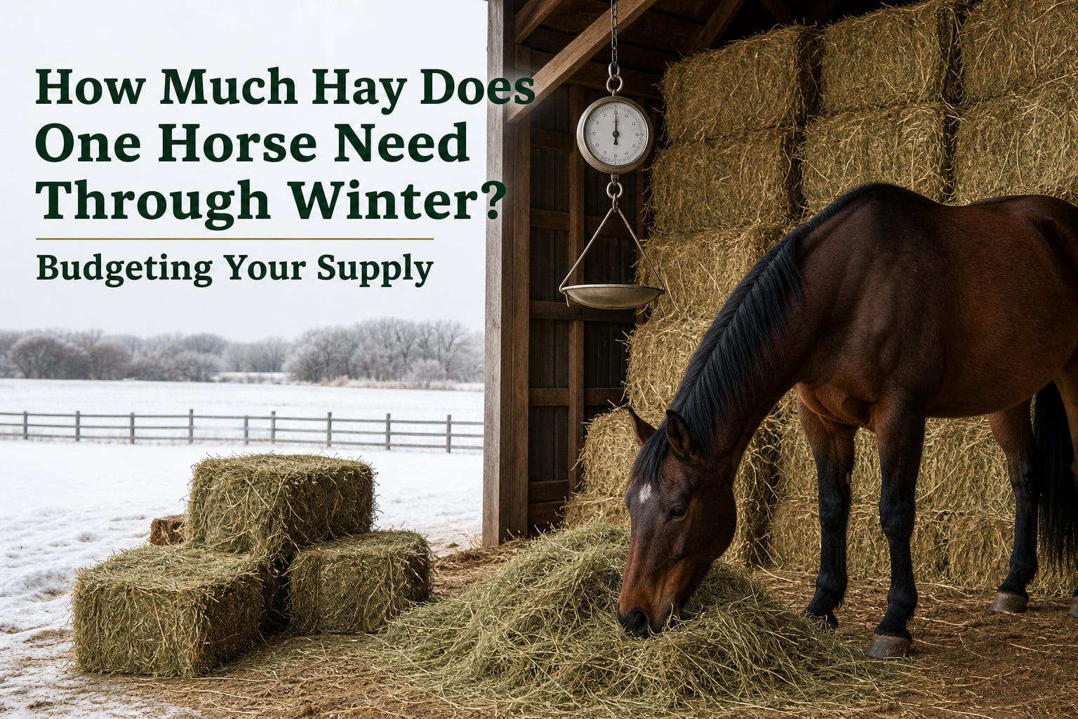 How Much Hay Does One Horse Need Through Winter? Budgeting Your Supply