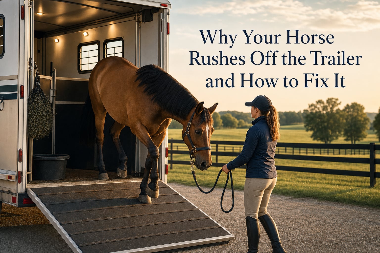 Why Your Horse Rushes Off the Trailer and How to Fix It
