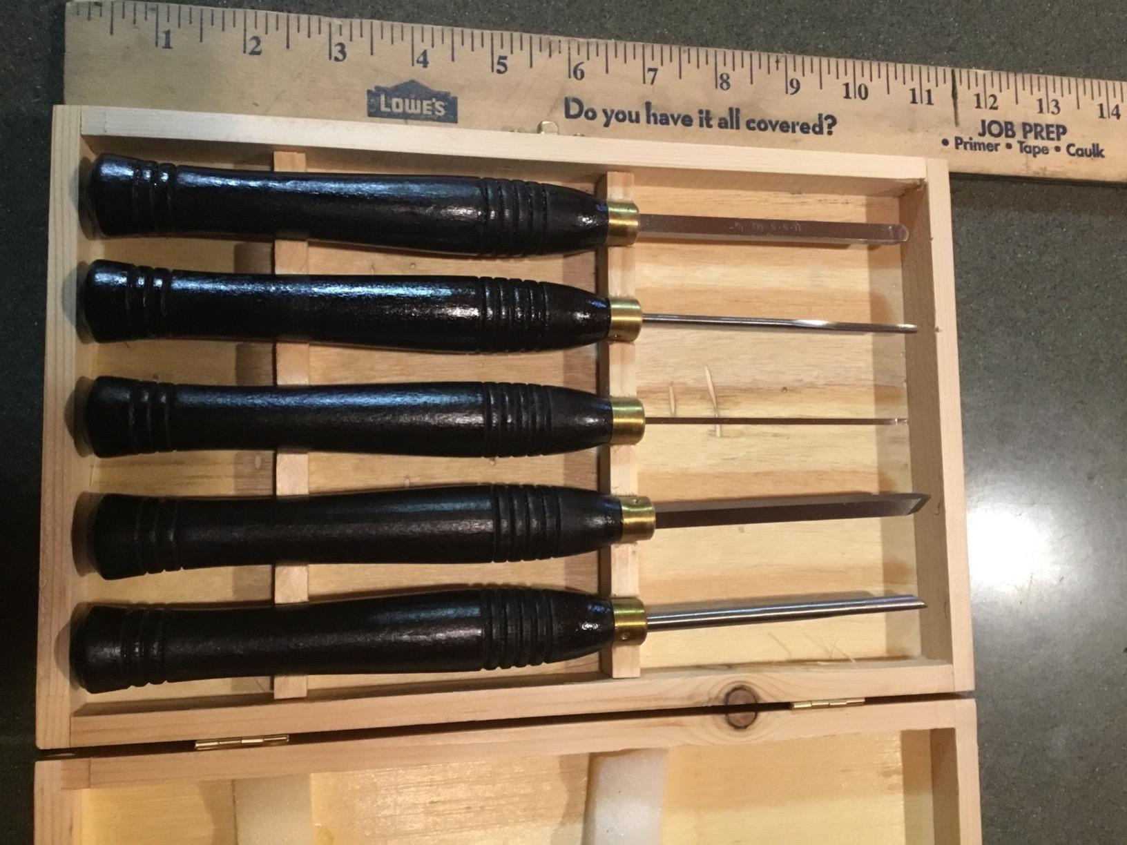 PSI Woodworking LCMINI2 Lathe Woodturning 5pc HSS Mini Chisel Set customer photo 1