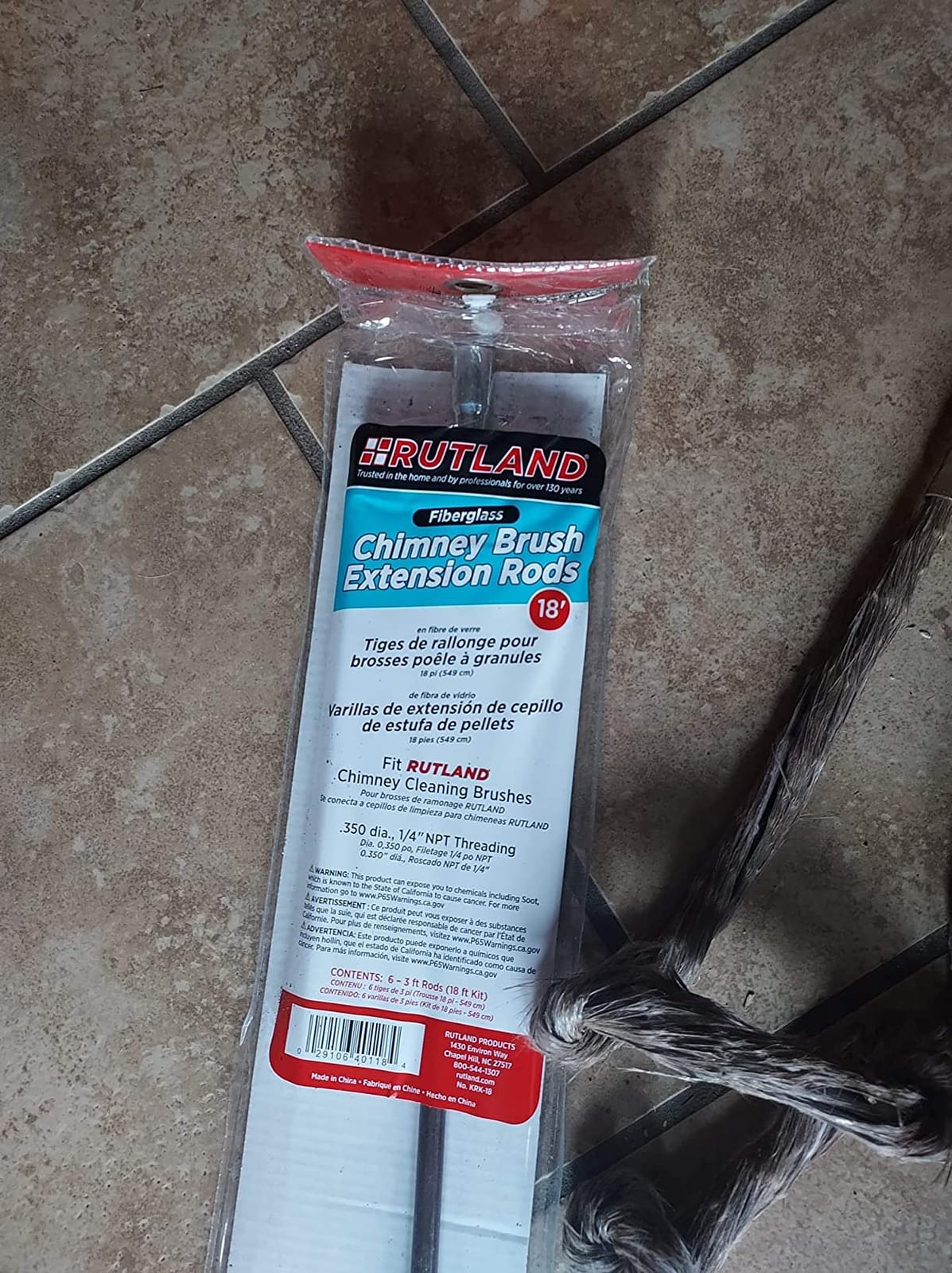 Rutland KRK-18 Fiberglass Chimney Brush Rod Kit customer photo 1