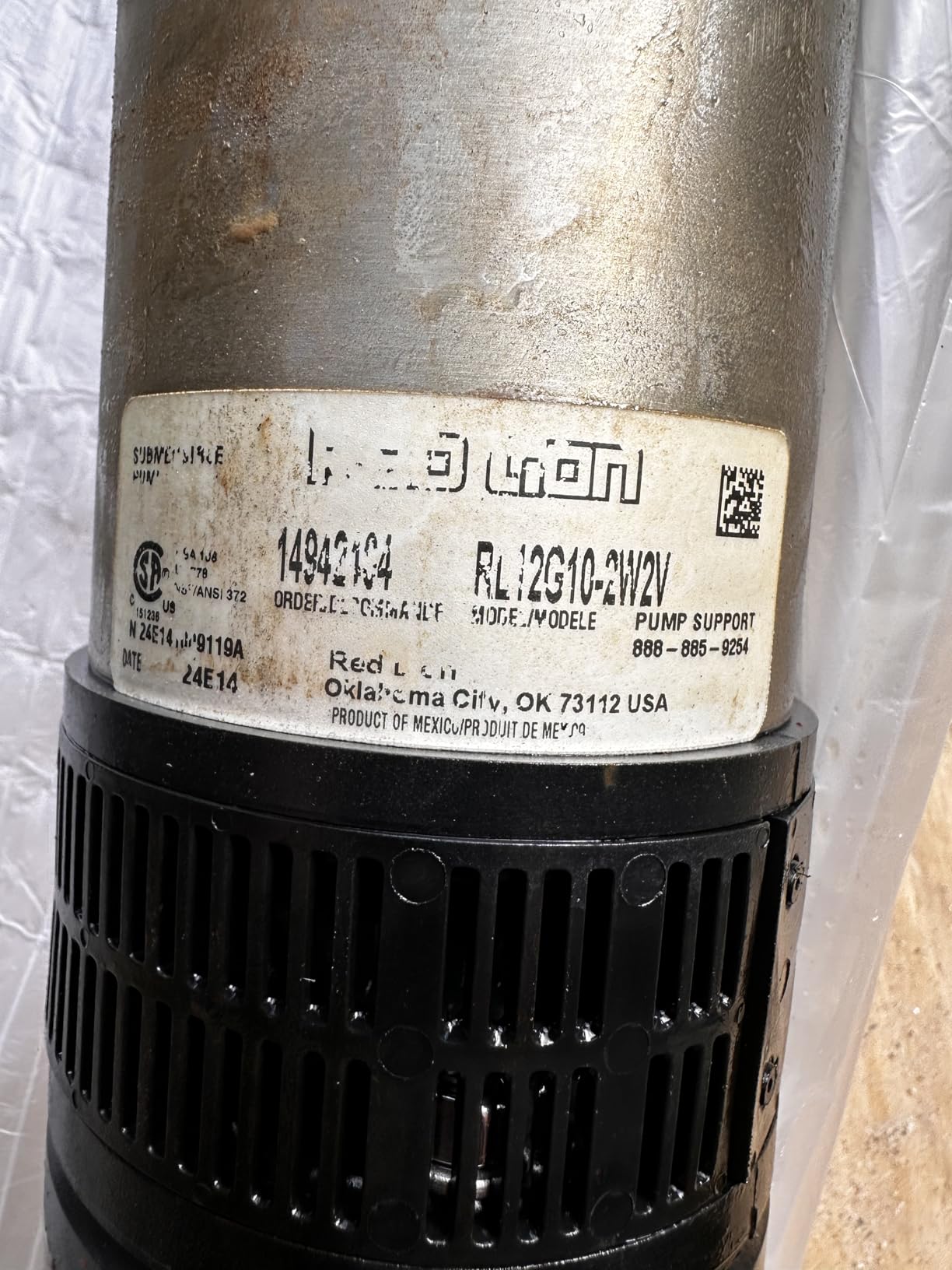 Red Lion RL12G10-2W2V Submersible Well Pump, 1 HP, 2-Wire, 230V, 12 GPM customer photo 1