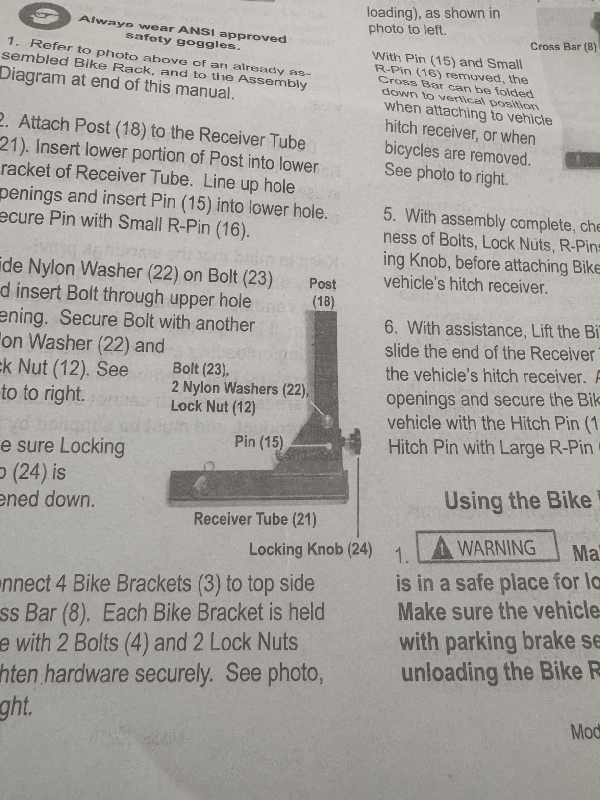 MaxxHaul Hitch Mount 4 Bike Rack 150 lb Capacity Heavy‑Duty Swing Down Design Fits Cars Trucks SUVs and Minivans with Safety Reflector Easy Install (70210) customer photo 2