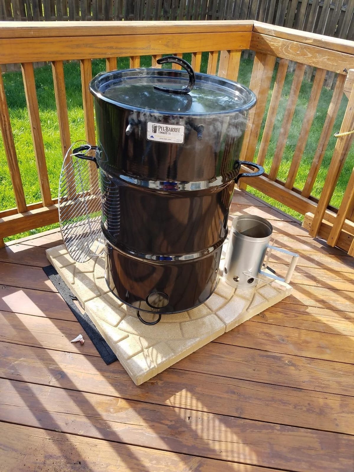 Pit Barrel Cooker Premier Series 18.5 Inch Drum Smoker | Porcelain Coated Steel BBQ Grill, Ugly Drum BBQ Smoker customer photo 1