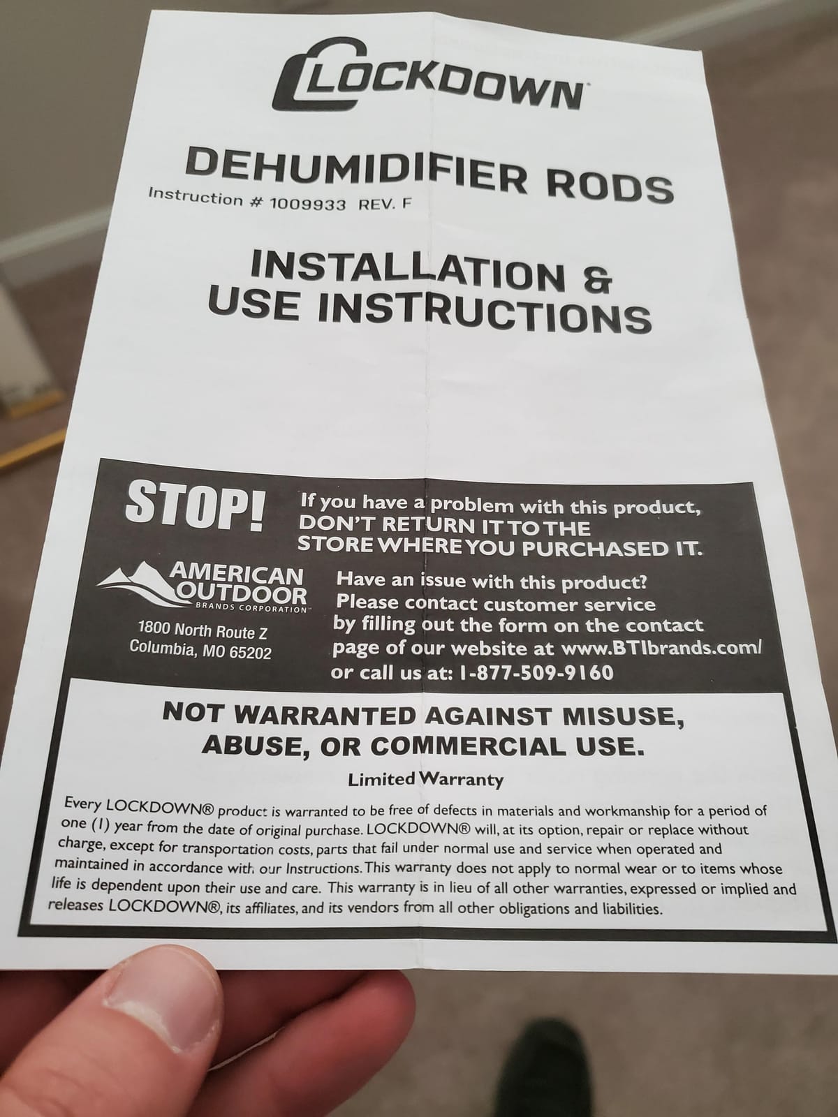 LOCKDOWN GoldenRod Dehumidifier Rod with Low Profile Design and Easy Installation and Operation for Vault Humidity Control and Rust Prevention, Made in USA customer photo 2