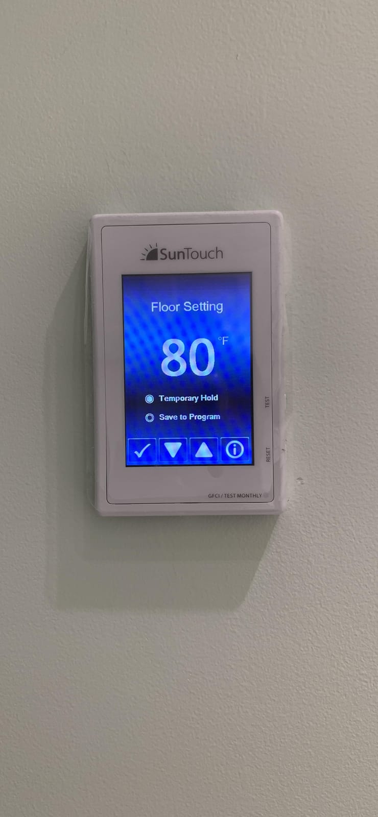 SunTouch Mat TapeMat Electric Floor Heating Kit, 15 Sq. Ft., 2' x 7.5', (120V) with Command Touch Programmable Thermostat, Plain customer photo 1