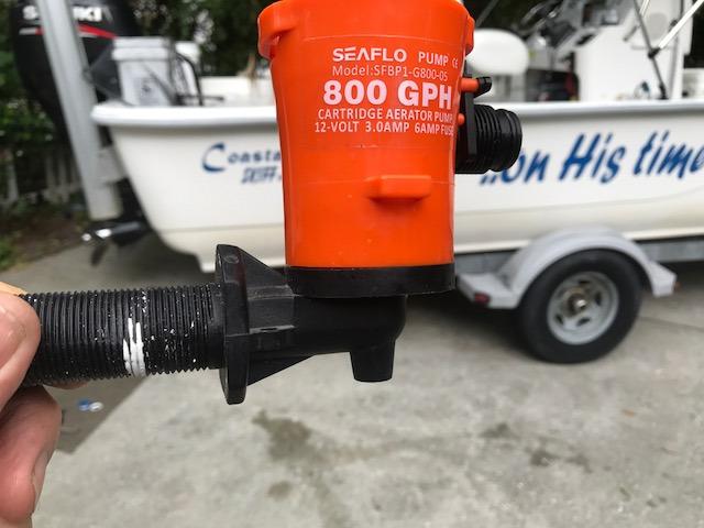 SEAFLO 05 Series 800 GPH Angled Baitwell/Livewell Pump- 12V DC, Detachable Motor, Corrosion-Resistant Submersible Aerator for Freshwater and Saltwater Use - CE & Rohs Certified-4 Year Warranty. customer photo 1