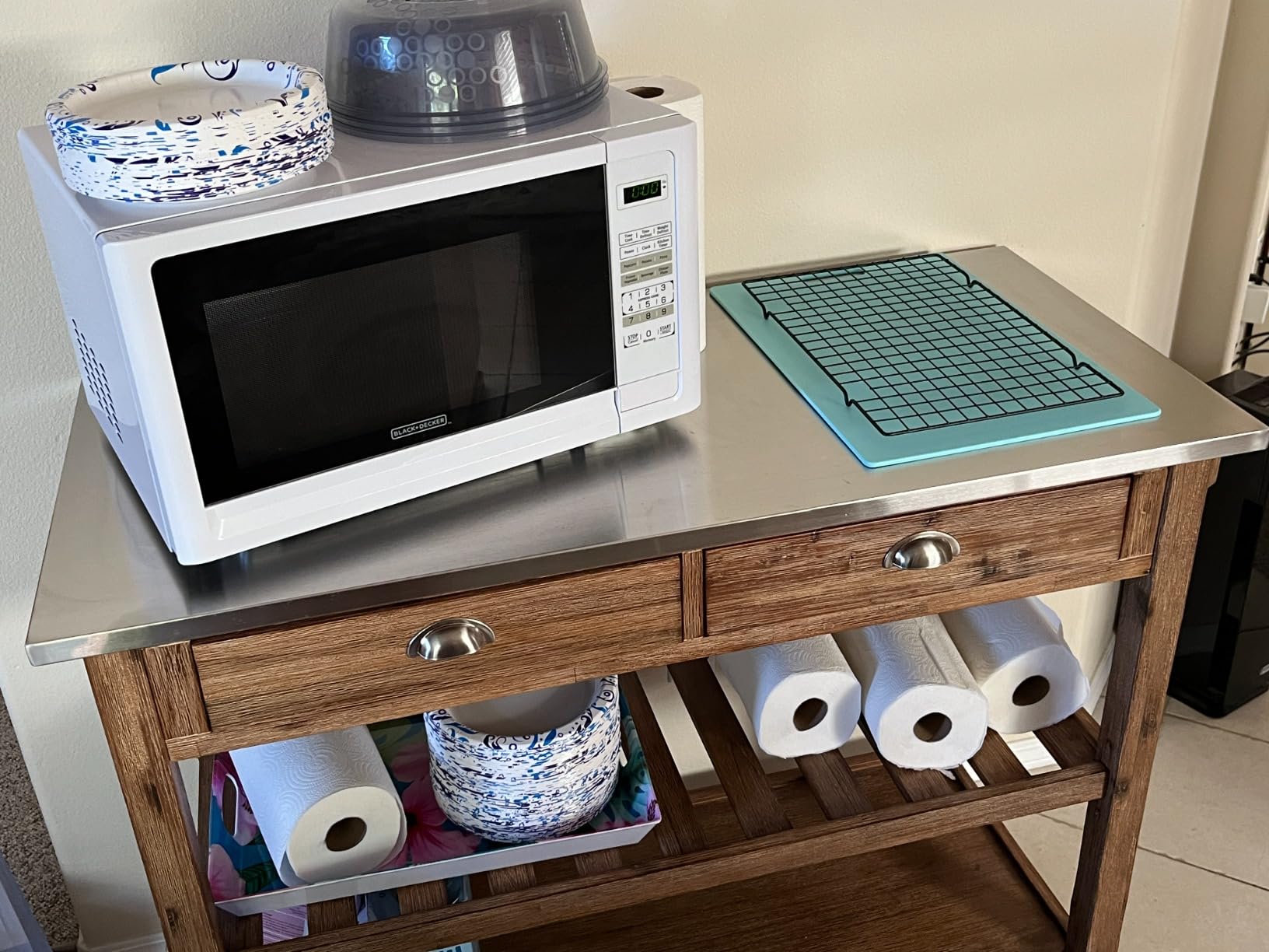 Boraam Sonoma Kitchen Cart, Barnwood Wire-Brush customer photo 2
