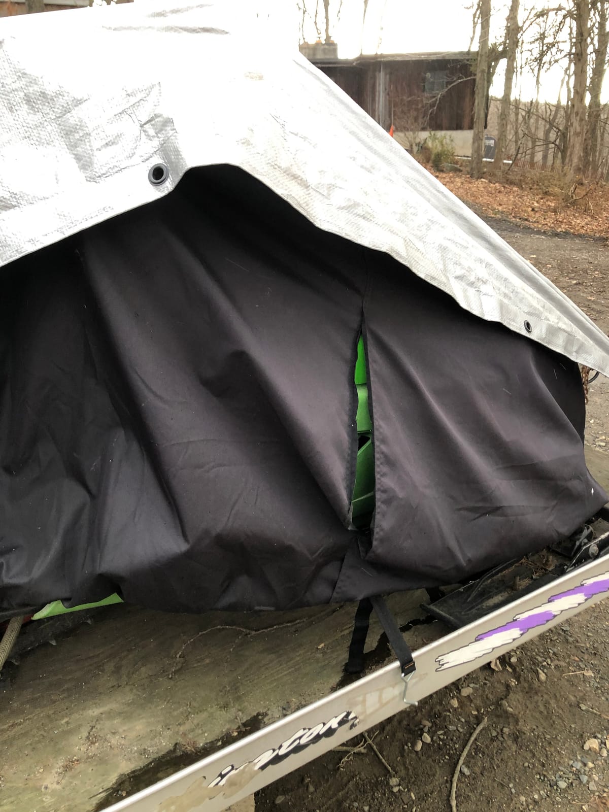 EliteShield SnowShield Trailerable Snowmobile Cover, Solution-Dyed Fade Resistant All Weather Protection Snowsled Cover, Black Color Fits Snowmobile 121