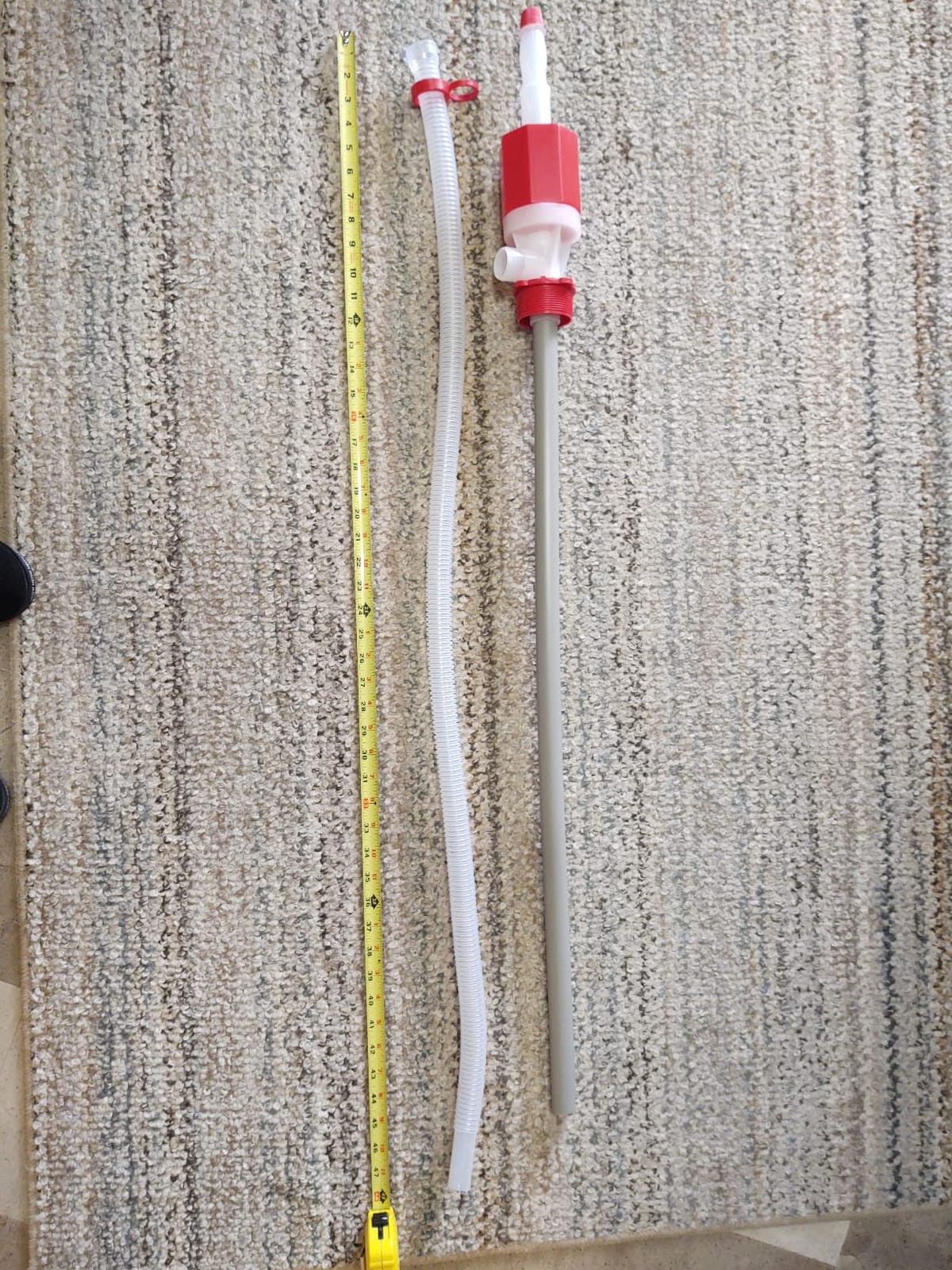 Zeeline By Milton ZE369W, Siphon Drum Pump, Manual Siphon pump with flexible 48” hose,7 Gallons Per Minute, Transfer Liquids from 55Gallon Drums or Smaller, Def Drum Pump,(Polyethylene/Polypropylene) customer photo 1