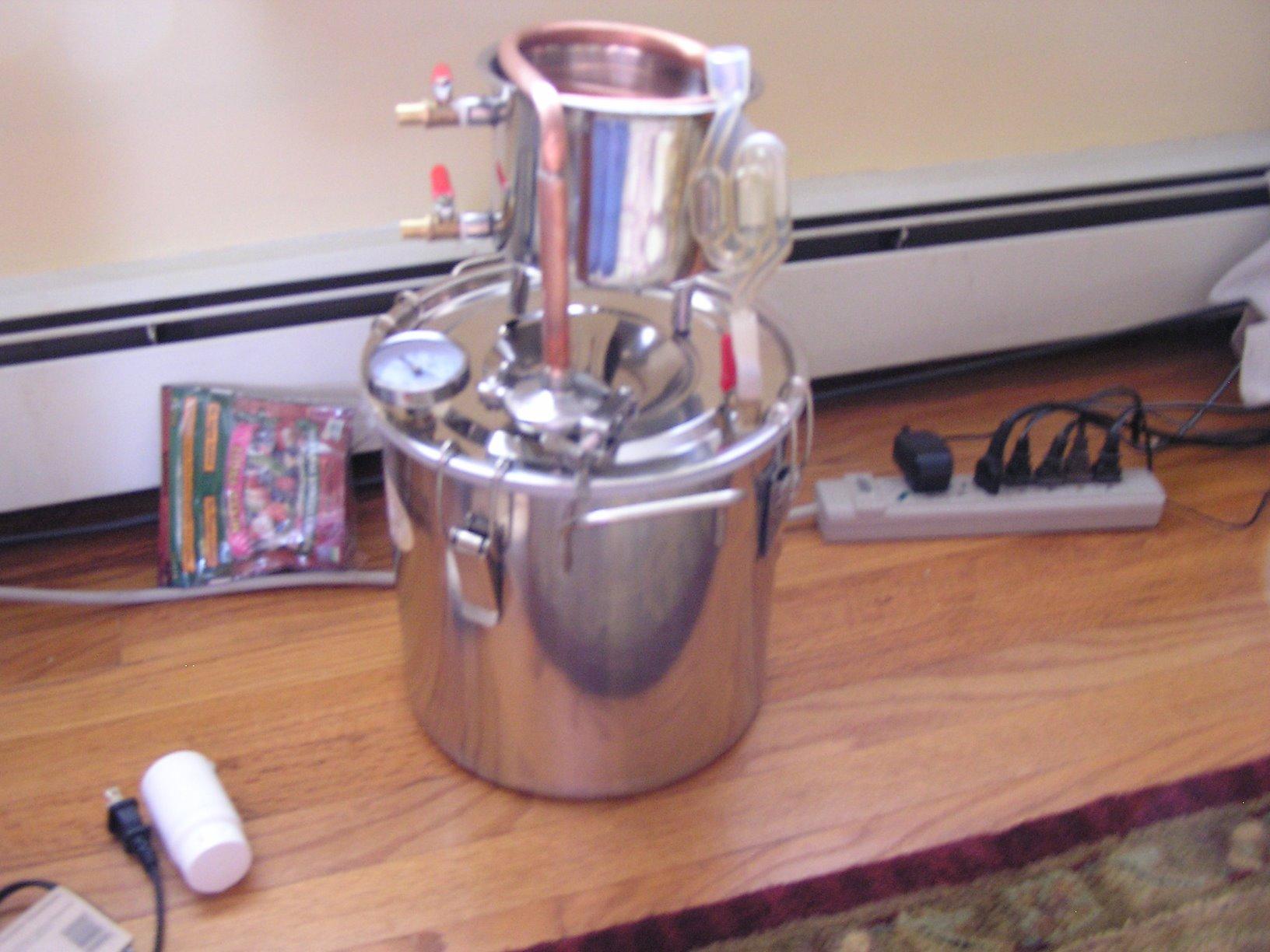 Fayelong DIY 2 Gal 10 Liters Home Distiller Moonshine Alcohol Still Stainless Boiler Copper Thumper Keg customer photo 2