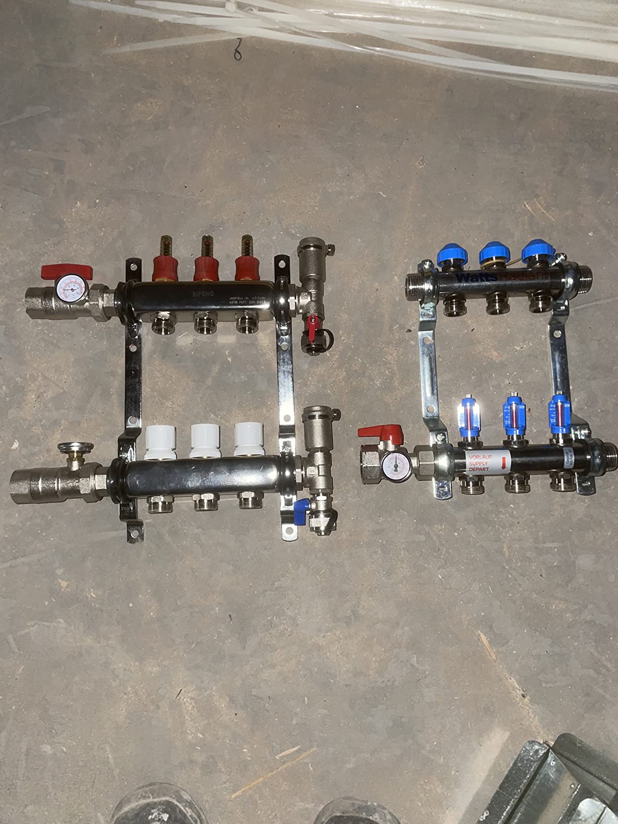 5 Loop Stainless Steel Premium PEX Manifold With 1/2