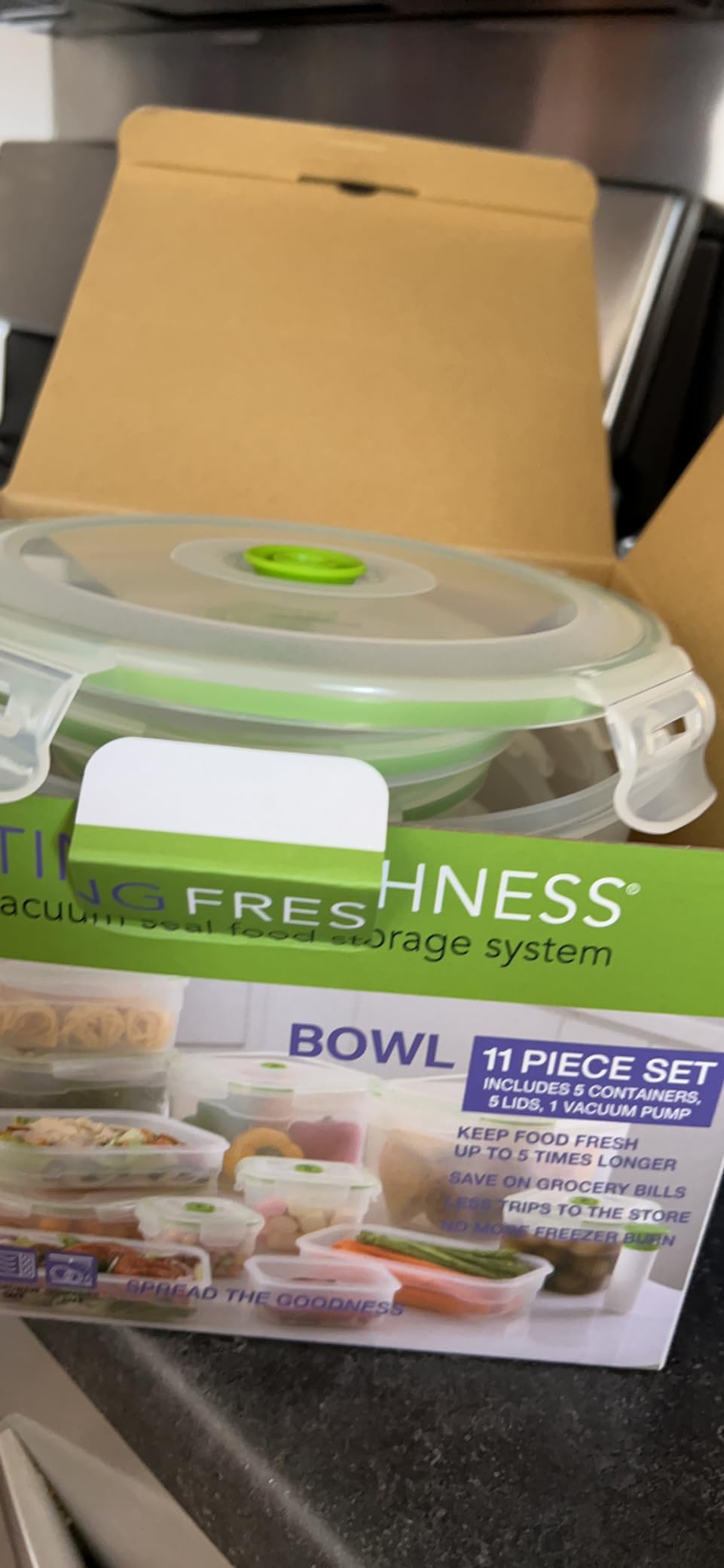 Lasting Freshness Vacuum Seal Food Storage Containers with Hand Pump – BPA-Free Plastic, Airtight Meal Prep & Leftovers Containers, Keep Food Fresh 5X Longer, 19-Piece Set customer photo 2
