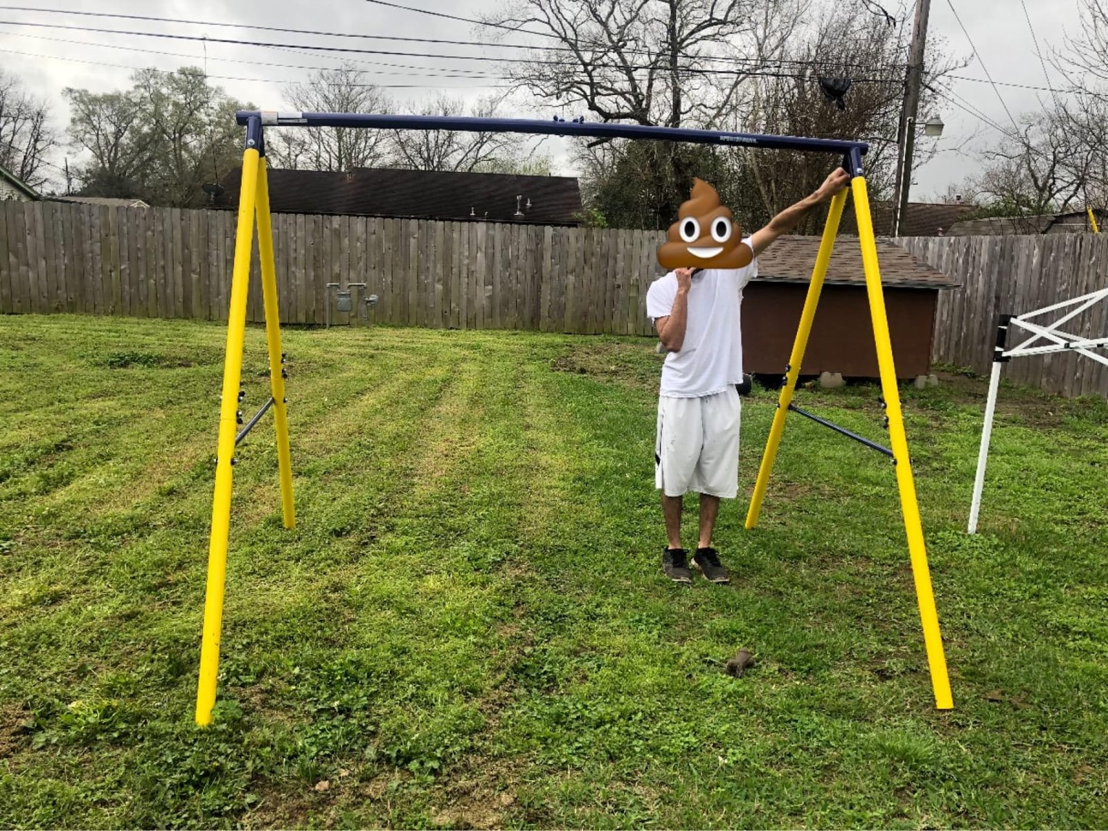 Sportspower My First Metal Swing Set with Slide, 4 Kids Max, Blue, Yellow customer photo 1