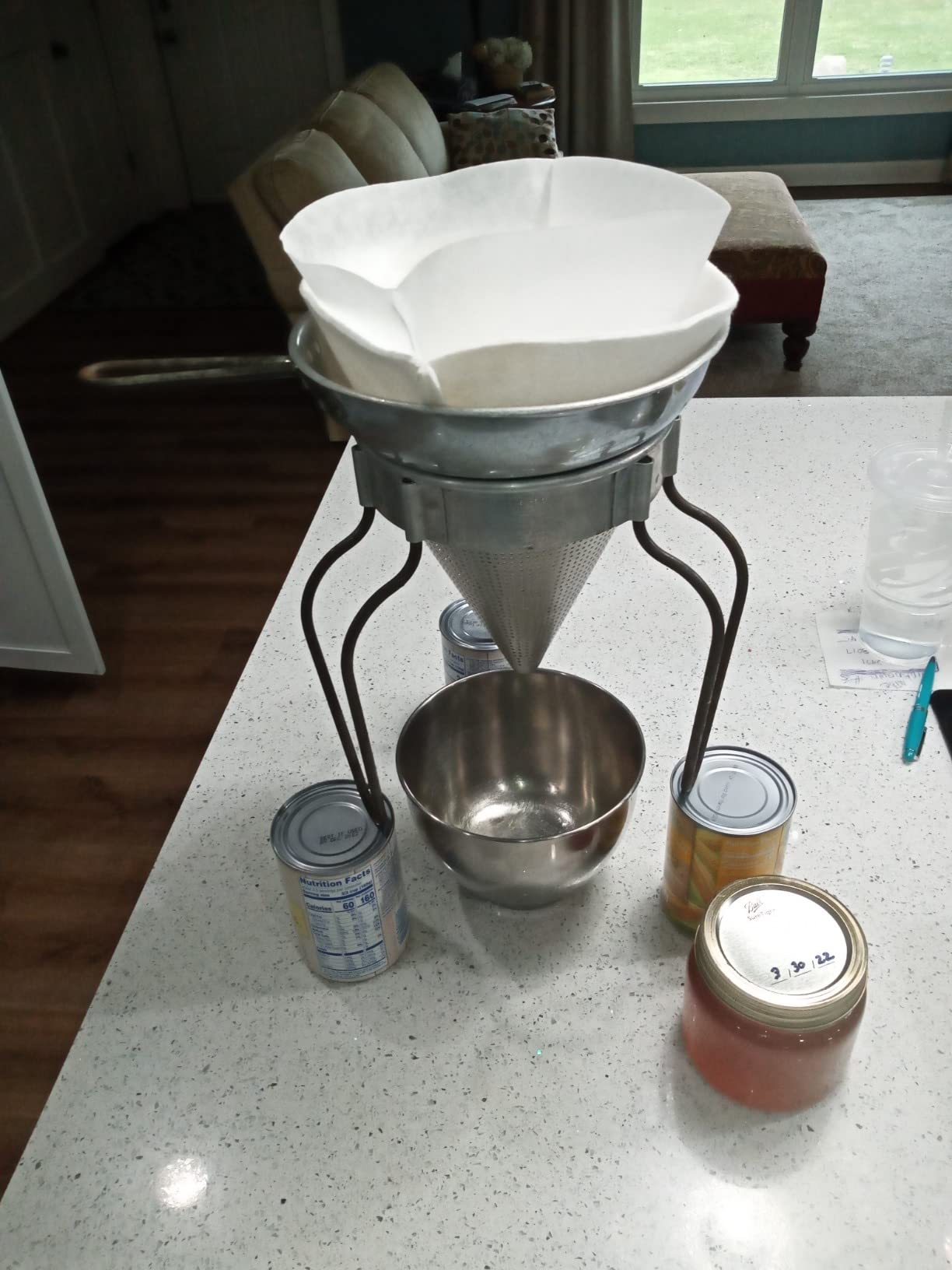 Maple Syrup Filter Set - 1 Qt. (3 pieces) - One Heavy Duty Synthetic Filter and Two Pre Filters - REUSABLE – Perfect Size for at Home Sugaring (1 Quart). Made in USA customer photo 1