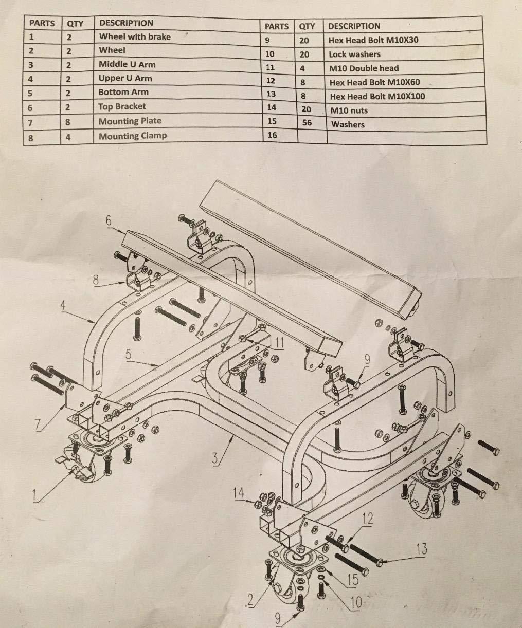 ECOTRIC 1000 LBS Capacity Watercraft PWC Dolly Boat Jet Ski Stand Storage Trailer Watercraft Cart Watercraft Dolly PWC Dock Slipway Cart Adjustable Bunks W/ 4 Casters and 2 Brakes | Watercraft Cart / Watercraft Dolly PWC Dock Slipway Cart / Adjustable Bunks W/ 4 Casters and 2 Brakes customer photo 2