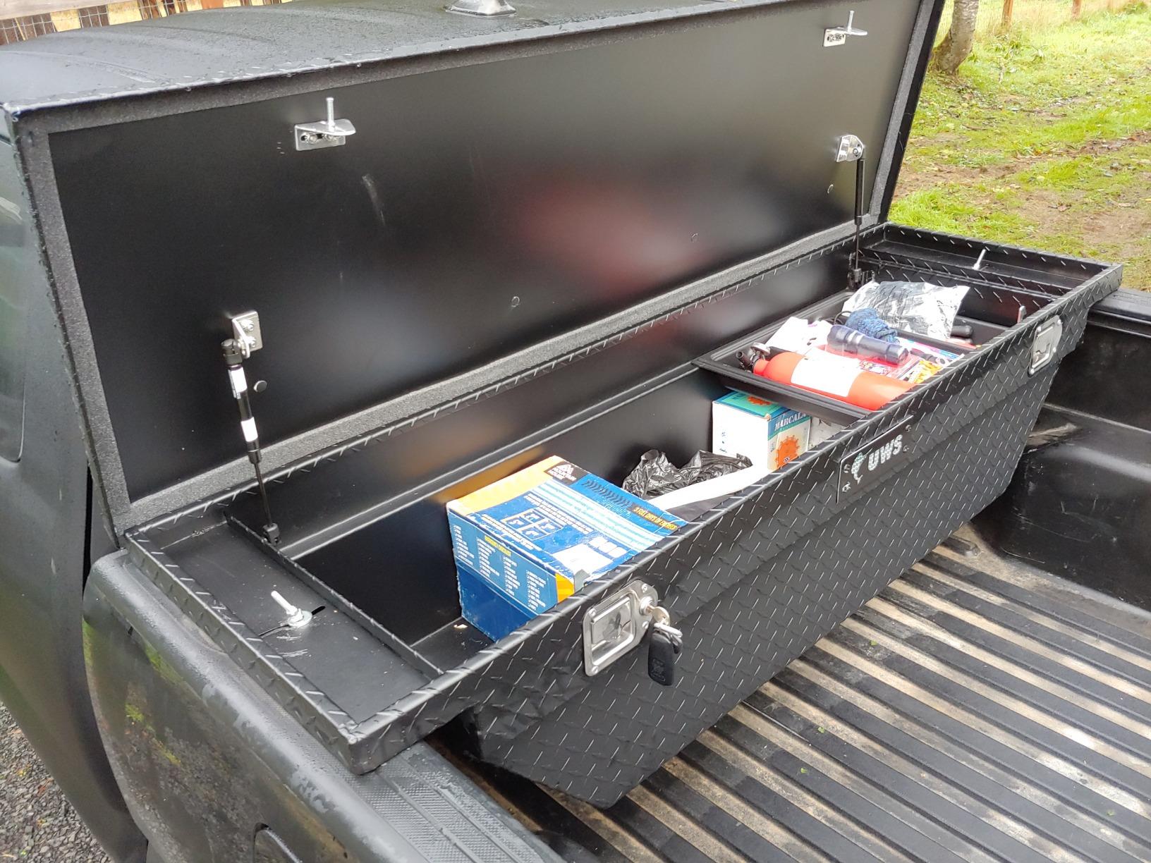 UWS EC10313 63-Inch Matte Black Heavy-Wall Aluminum Angled Truck Tool Box with Low Profile, RigidCore Lid customer photo 2