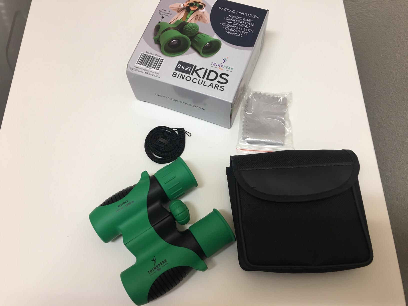Think Peak Green Binoculars Science Toy for Kids Ages 3-12 Years - Real Compact Outdoor Adventure & STEM Educational Nature Hiking Explorer for Bird Watching, Camping Children’s Birthday Gift customer photo 2