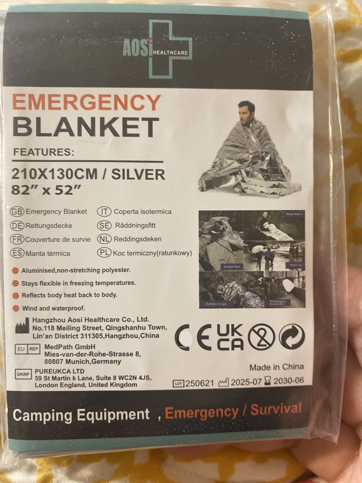 General Medi Emergency Blanket (12-Pack),Emergency Silver Foil Blanket– Perfect for Outdoors, Hiking, Survival, Marathons or First Aid customer photo 2