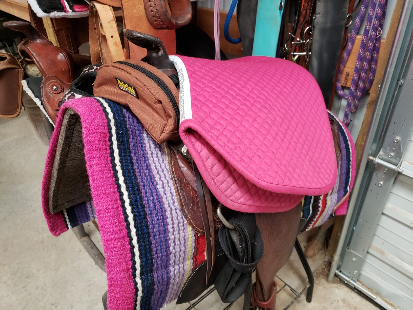 ECP Equine Comfort Products All Purpose Diamond Quilted Western Saddle Pad for Injury Prevention, Breathable, Hypoallergenic, Shock-Absorbing Cushion for Horse Comfort customer photo 1