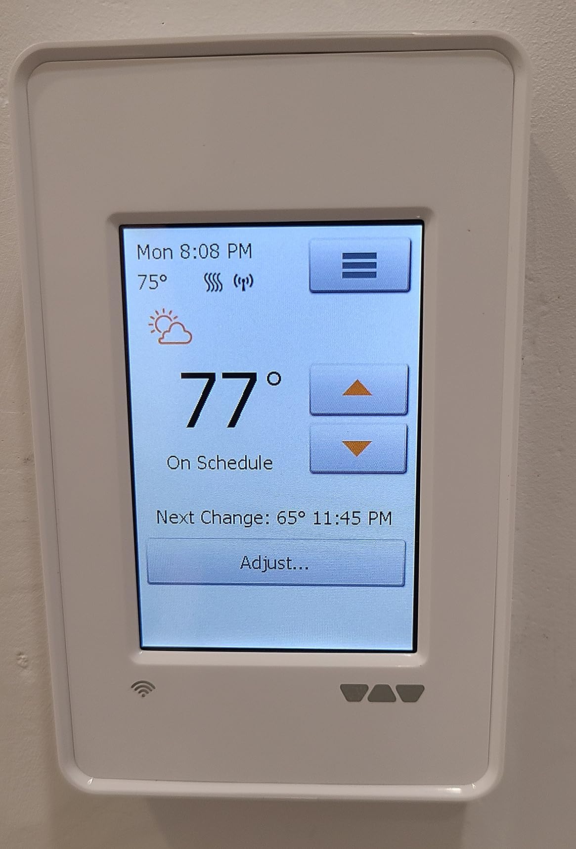 Schluter Ditra-Heat-E-WiFi Programmable Thermostat - Ideal for Home Floor Heating - 3.5” Color Screen, Supports 120V and 240V Cables, Built-in Class A GFCI - DHERT104/BW customer photo 1