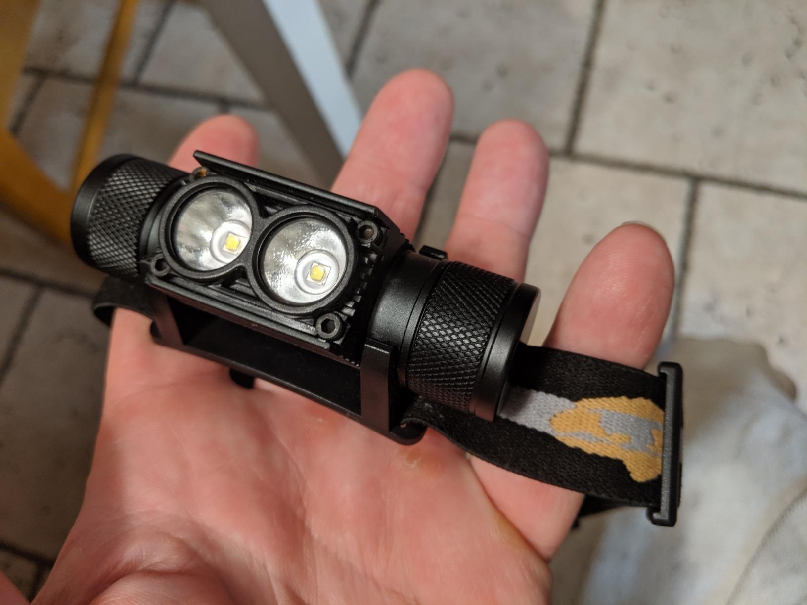 SLONIK Headlamp Rechargeable - 1000 Lumen LED USB Rechargeable Headlight - IPX4 Waterproof Head Lamp with Bright 60 ft Flashlight Beam - Hiking & Outdoor Camping Gear, Black - LED Headlamp customer photo 1