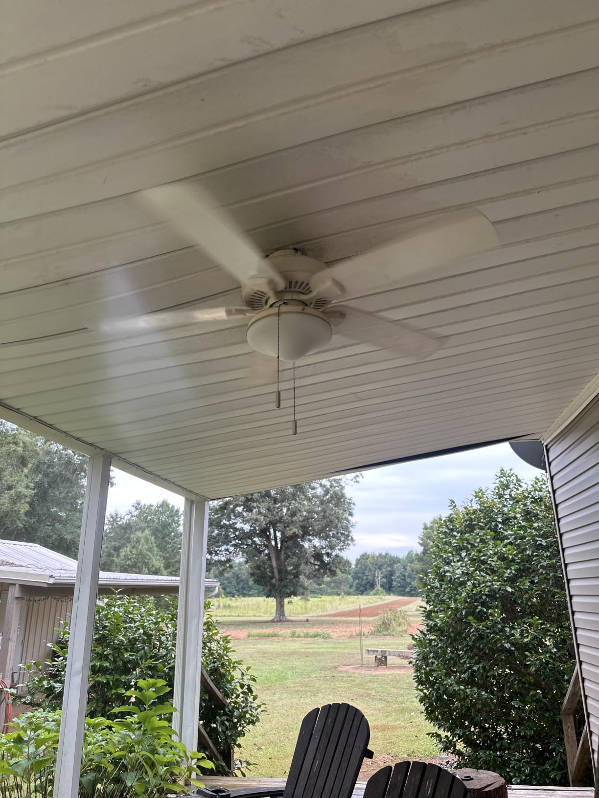 Honeywell Ceiling Fans Belmar 52 Inch Ceiling Fan With Light, Indoor/Outdoor Ceiling Fan with Pull Chain, LED Tri-Mount 5 Blade Design, ETL Damp Rated, Bronze (50512-01) customer photo 2