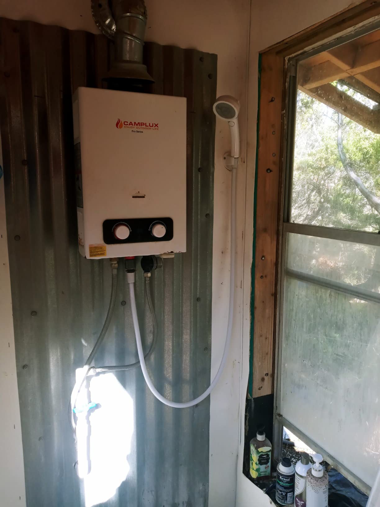 CAMPLUX 1.58 GPM Portable Tankless Water Heater with Water Pump Kit, Propane Water Heater Outdoor with 1.2 GPM Pump, 41,000 BTU, BD158P43 customer photo 2